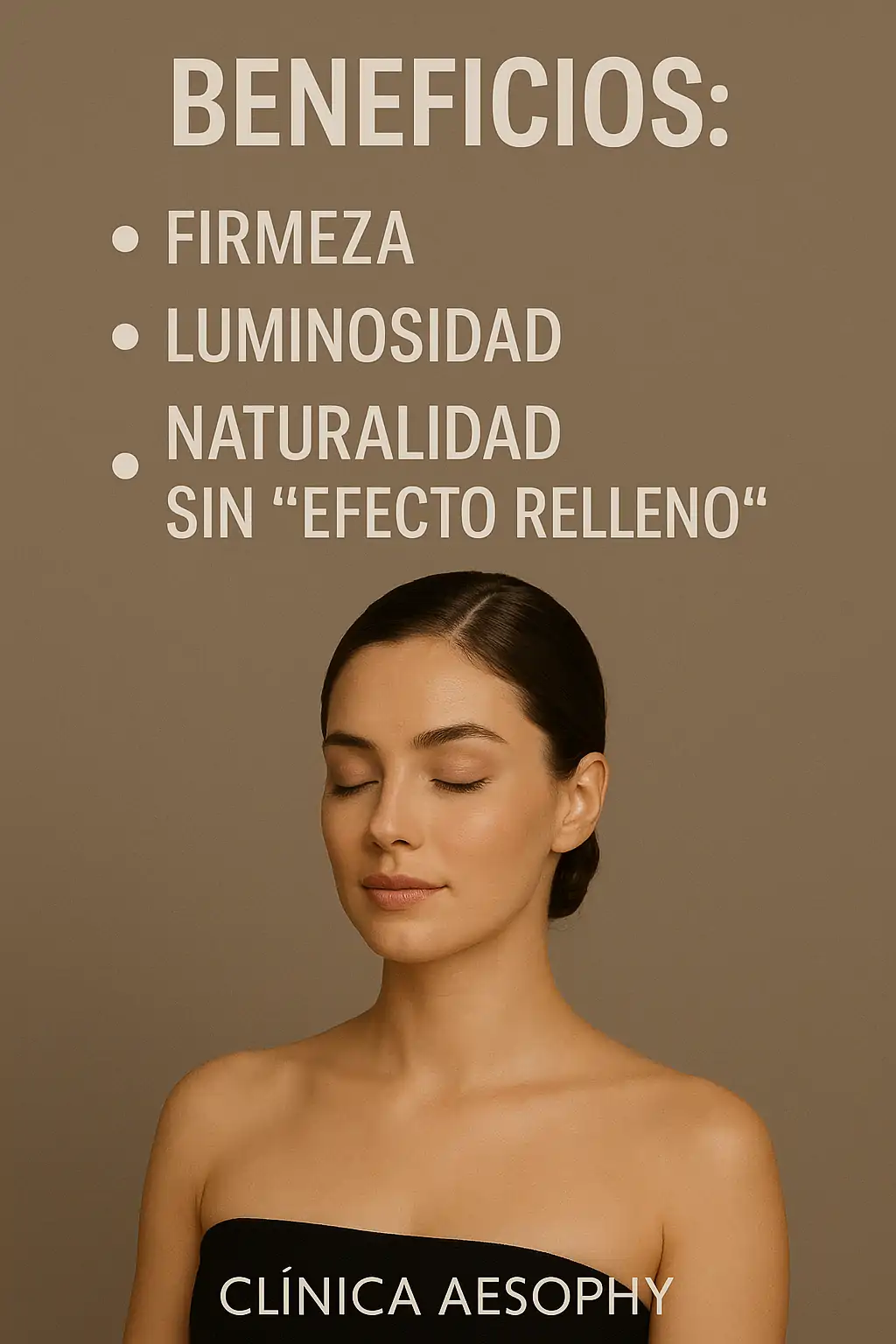 Beneficios firmeza, luminosidad y naturalidad sin efecto relleno