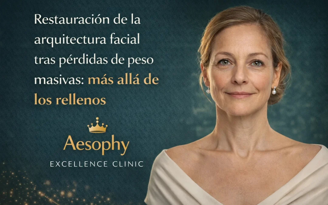 Restauración de la arquitectura facial tras la pérdida de masiva de peso Aesophy Excellence Clinic Málaga