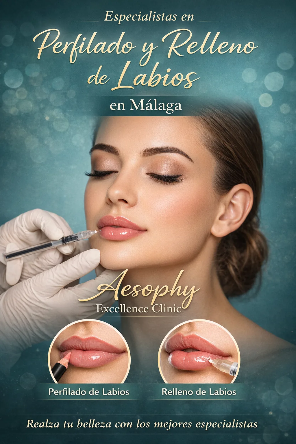 Especialistas en perfilado y relleno de labios en Málaga Aesophy Excellence Clinic